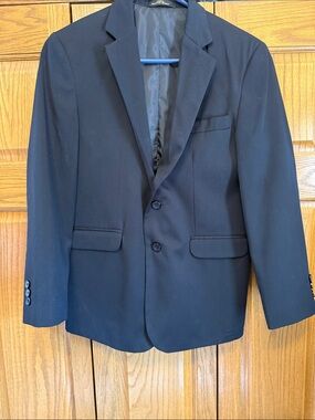 Van Heusen Navy Blue Men's Suit Blazer-Kids 14 Husky